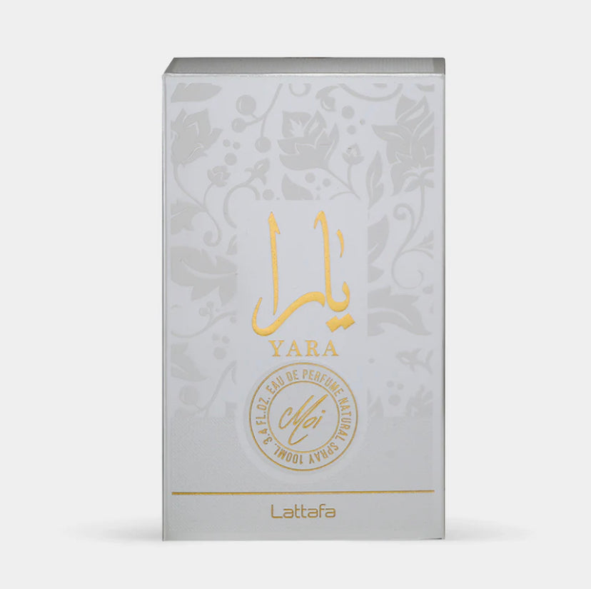 Lattafa Yara Moi Eau de Parfum 100ml - White Yara Fragrance with Jasmine, Peach and Caramel Notes