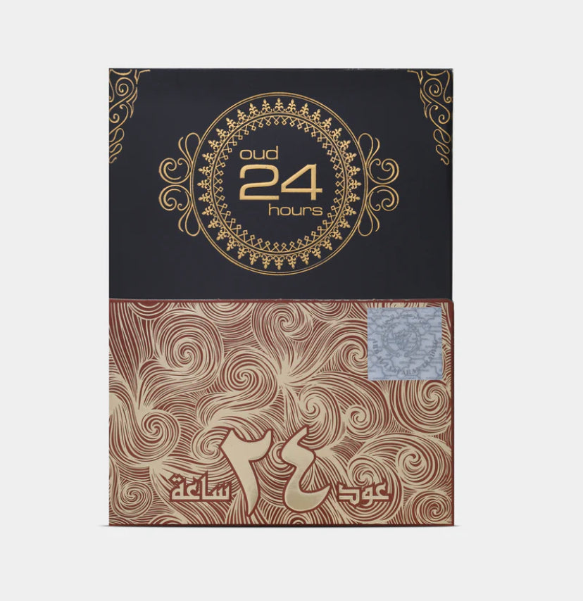 Al Zaafaran Oud 24 Hours Eau de Parfum 100ml - Fragrance of Agarwood Patchouli and Vanilla