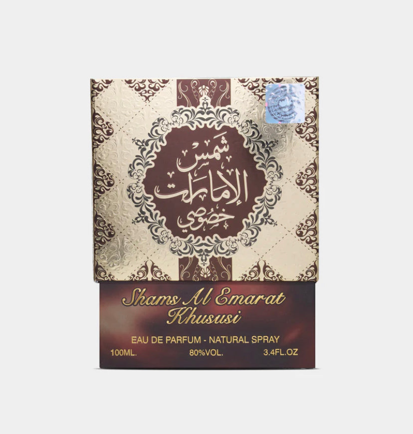 Ard Al Zaafaran Shams Al Emarat Khususi Eau de Parfum 100ml - Delicate Fruity White Musk with Vanilla, Rose, Amber and Sandalwood