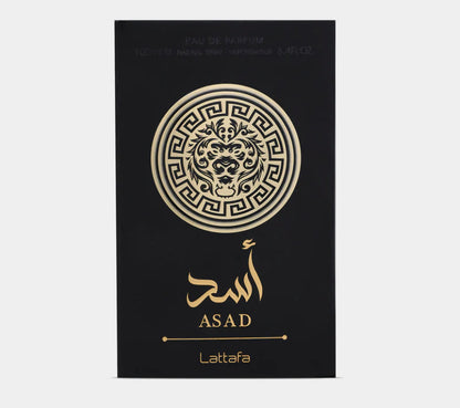 Lattafa Asad Eau De Parfum 100ml - Spicy Black Pepper, Rich Coffee, and Robust Notes Fragrance